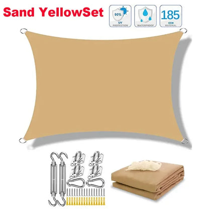 300D Waterproof Sun Shelter Sunshade Protection Shade Sail Awning Camping Shade Cloth Large For Outdoor Canopy Garden Patio