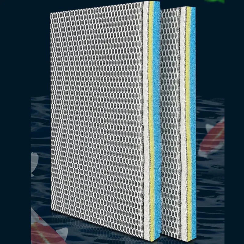Esponja filtrante para acuario de 12 capas, 12D, biomedio, sin pegamento, de alta densidad, para estanque, filtro externo, algodón, accesorios para skimmer.