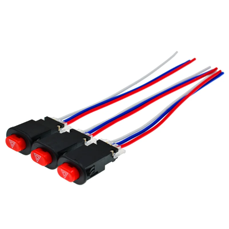 Motorcycle Hazard Light Switch Double Warning Flasher Emergency Signal w/3 Wires