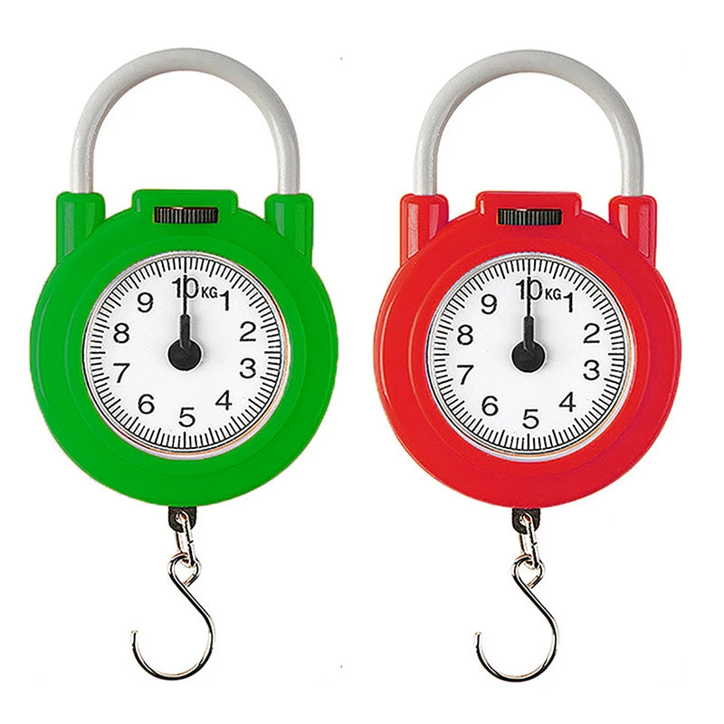 {MAX-114}10kg Portable Hanging Mechanical Scale Fish Luggage Kitchen Scale Hanging High Precision Digital Hand Held Spring Scale