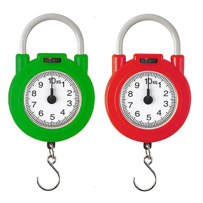 {MAX-114}10kg Portable Hanging Mechanical Scale Fish Luggage Kitchen Scale Hanging High Precision Digital Hand Held Spring Scale