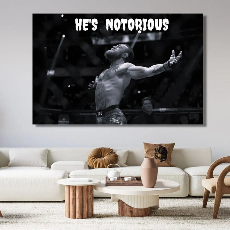 Motivational Conor McGregor Boxing Canvas Print  Professional Boxer Poster Wall Art for Gym Home  Office Decor