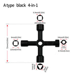 Electric control cabinet car elevator cross key wrench water meter valve key internal triangle wrench multi-purpose tool