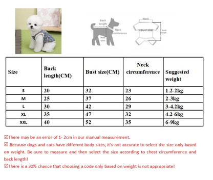 Winter Flower Pattern Pet Jacket Pet Dog Costume Navy Pink Sleeveless Vest Jacket Warm Comfortable Floral Cotton Vest Small Dog