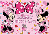 Disney Cartoon Theme Photography Background, Mickey, Minnie Mouse, Baby Shower, Happy Birthday, Gender Reveal, Banner for Children, 1Set 