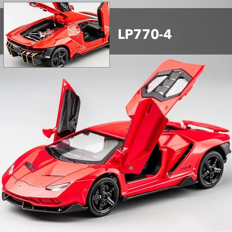 1:32 Lamborghinis LP770 LP750 Car Alloy Sports Car Model Diecast Sound Super Racing Lifting Tail Hot Car Wheel For Children Gift