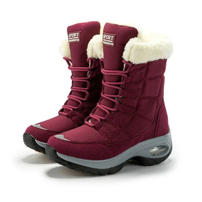 Winter Women Boots High Quality Warm Snow Boots Lace-up Comfortable Ankle Boots Outdoor Waterproof Hiking Boots 2024