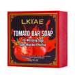 LKIAE Brand Tomato Fruit Scented Handmade Natural Bar Soap, For Face, Body, Whitening, Oil Control, Brightens, Shrinks Pores, 200g
