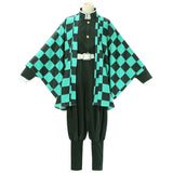 Tanjirou Kamado Costume Anime Cosplay Men Kimono Uniform Halloween Party Demonias Women Kids Clothes