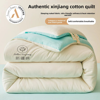 100% Cotton Filled Super Soft Autumn Winter Quilt Lightweight Fluffy Warm Duvets Core Grade A Comfort Quilted Double Comforter