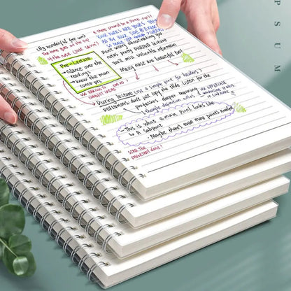 Cuaderno espiral de alta calidad A5/B5/A4 con cuadrículas/líneas horizontales en blanco, bloc de notas con 80 hojas, cuaderno de bocetos, material escolar y de oficina.