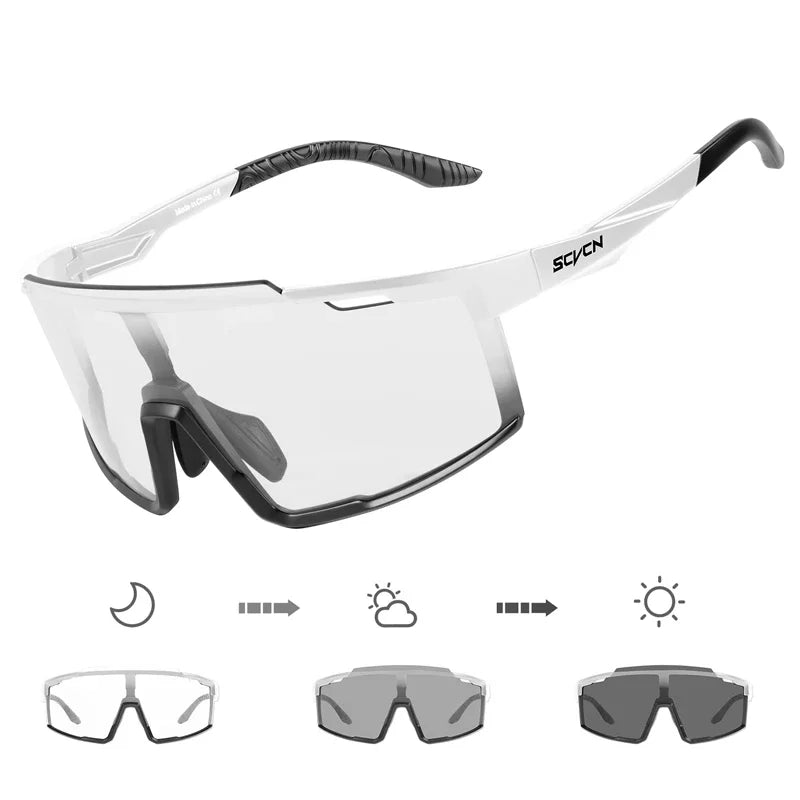 SCVCN Photochromic Cycling Sunglasses Sports Bicycle Glasses MTB Mountain Bike Goggles Accessories UV400 Outdoor Eyewear Men