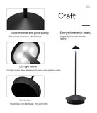 Rechargeable Table Lamp Creative Dining Touch LED Hotel Bar Coffee Pina Pro Table Lamp Decorative Desk Lamp