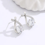 Elegant Cross Earrings for Women, Crystal Rings, Fishtail Jewelry, Lady's Gifts, Korean Style, Fashion