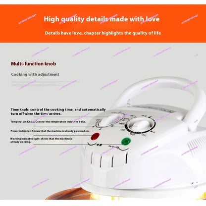 12L Light Wave Furnace Glass Air Fryer Grilled Chicken Grilled Chips Hot Air Circulation Air Furnace