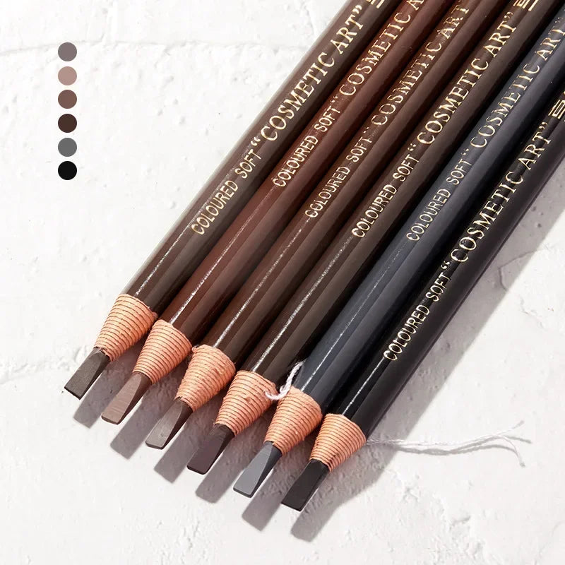 Natural Pull Eyebrow Pencil Waterproof Eye Brow Enhancer Pen Long Lasting Eyes Makeup Tools Cosmetics Black Red Brown Gray