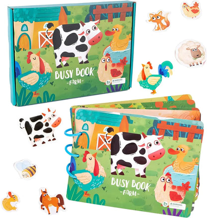 Montessori Busy Book for Kids Sticker Quiet Book Baby Early Educational Toy toddlers Matching Puzzles Game Learning Toys Gifts
