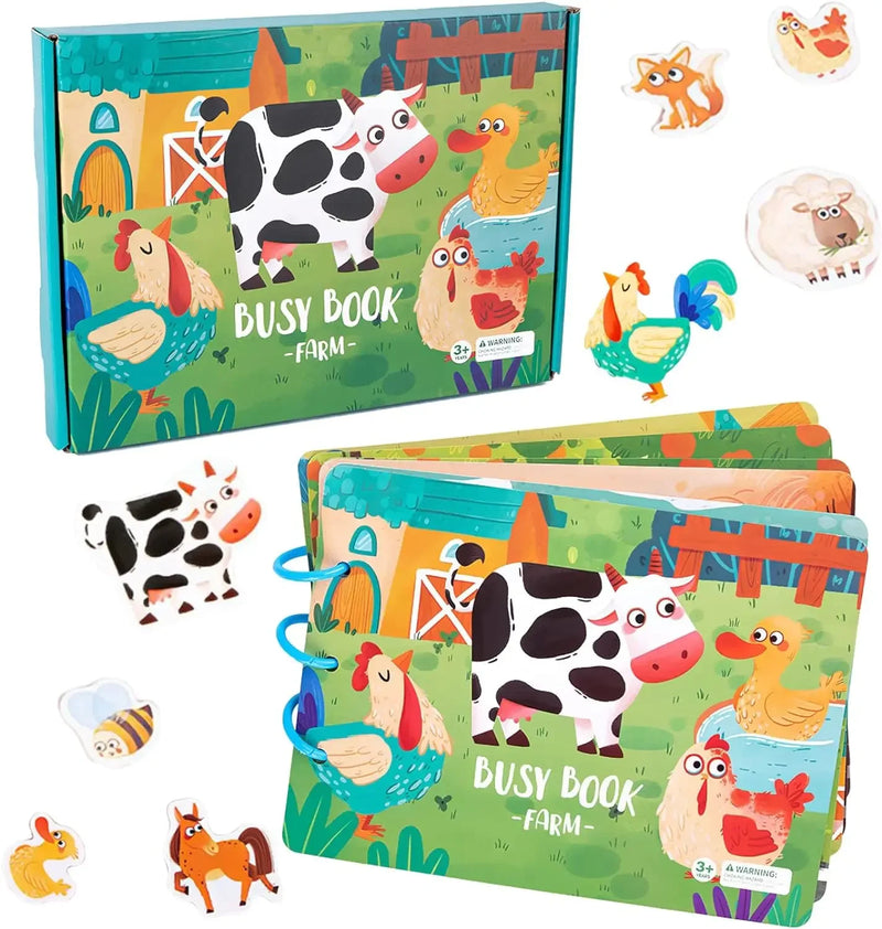 Montessori Busy Book for Kids Sticker Quiet Book Baby Early Educational Toy toddlers Matching Puzzles Game Learning Toys Gifts