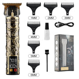 T9 LCD Electric Hair Trimmer Oil Shaving Head Electric Clipper Engraving Electric Clipper Hair Precision Trimmer for Men Care