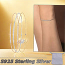 Pulsera de plata de ley S925 para mujer, diseño deslizante, diamantes dorados, accesorios de moda, personalidad, regalo de Navidad para novia. 