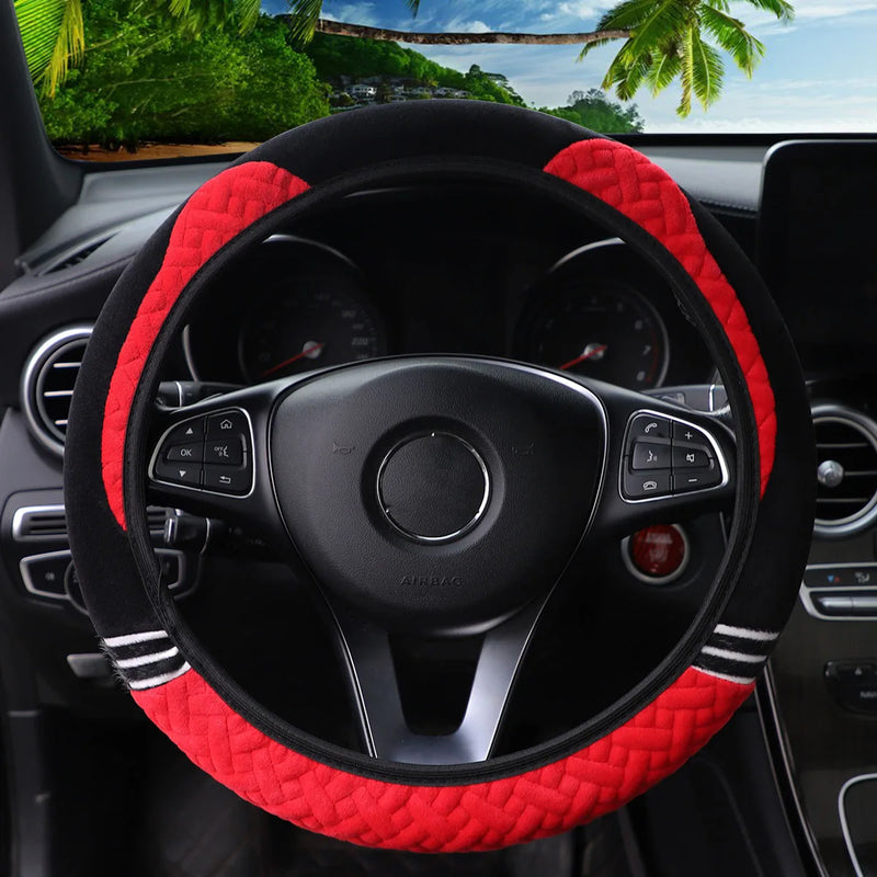 Hand Warm Plush Bear Cartoon Cat Car without Inner Ring Steering Wheel Cover Automotive Supplies 14.5-15INCH