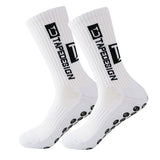 2025 New Anti-Slip Tape Design Football Socks Mid-Calf Non-Slip Soccer Sport Cycling Sports Men's Women Sock Grip Yoga 1 Pair
