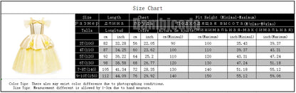 2025 Cosplay Belle Princess Dress Girls Dresses For Beauty and beast Party Clothing Magic stick crown Costume 3-12Y