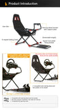 Inicio Simulador de juegos Simulador de carreras plegable Soporte de asiento Soporte de volante Experimentador de juegos de carreras