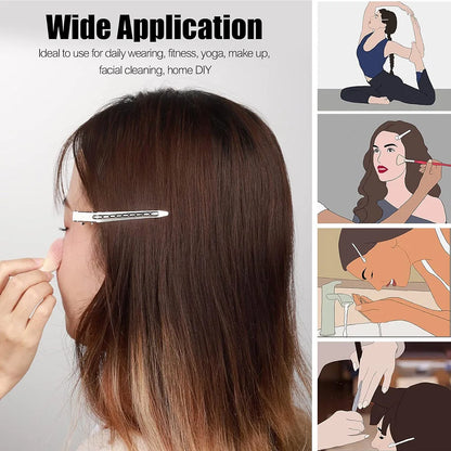 Grampos de cabelo de metal para mulheres, grampos de cabelo prateados para estilo, seccionamento, 24/30/50 peças, clipe de jacaré para cachos longos e grossos, faça você mesmo