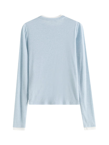 Suéter FSLE de manga larga para mujer, 19,1 % lana, suave y fino, para oficina, otoño, 24FS13096