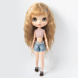Blythe Clothing Fashion Vest Tops Denim Shorts Casual Pants Belt Multicolor for Licca Azones Ob22 24 Ker YMY Doll Accessories