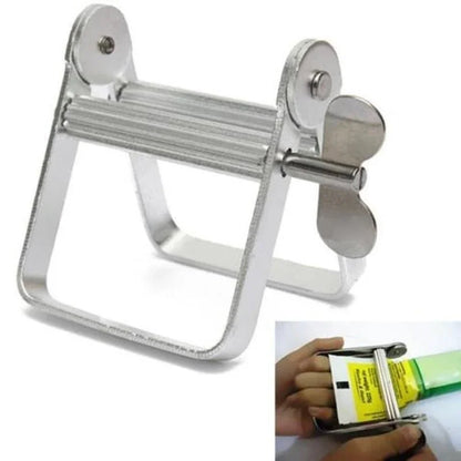 Dispensador manual de pasta de dientes, tubo de aluminio plateado, accesorios para tinte de cabello, herramientas para exprimir. 