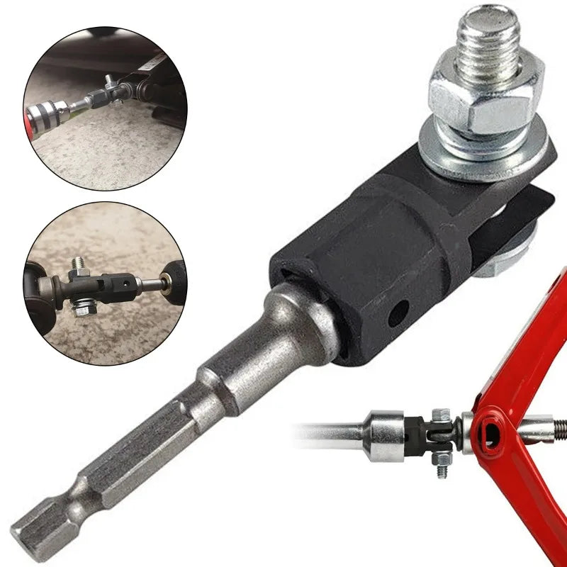 Adaptador de gato de tijera de 1/2 pulgada, adaptador de acero al cromo vanadio, llave inglesa, herramienta para taladro de gato automotriz, adaptadores para taladros de impacto, enchufe