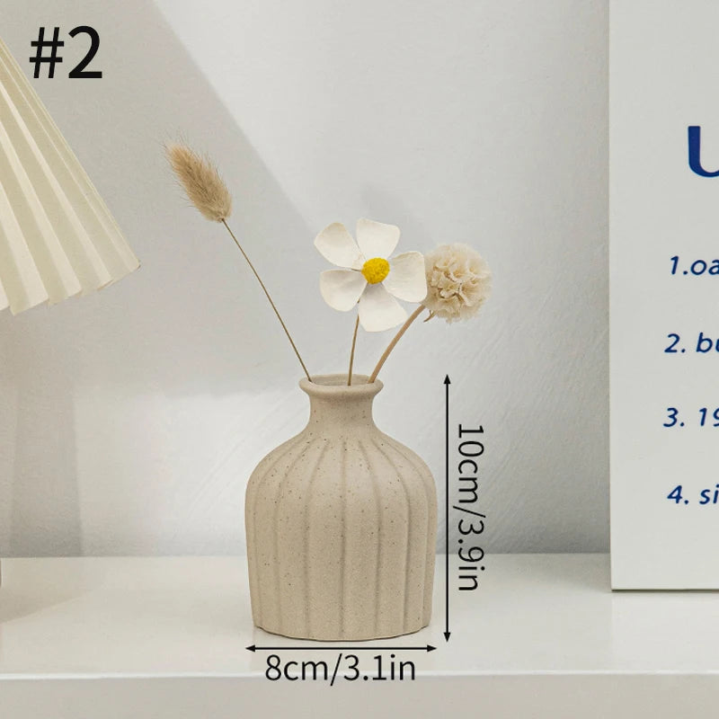 Ceramic Fired Vases, Hydroponic Dried Flower Utensils, Ornaments, Home Living Room Tables, Decorative Vases, Shaped Ceramic Vases