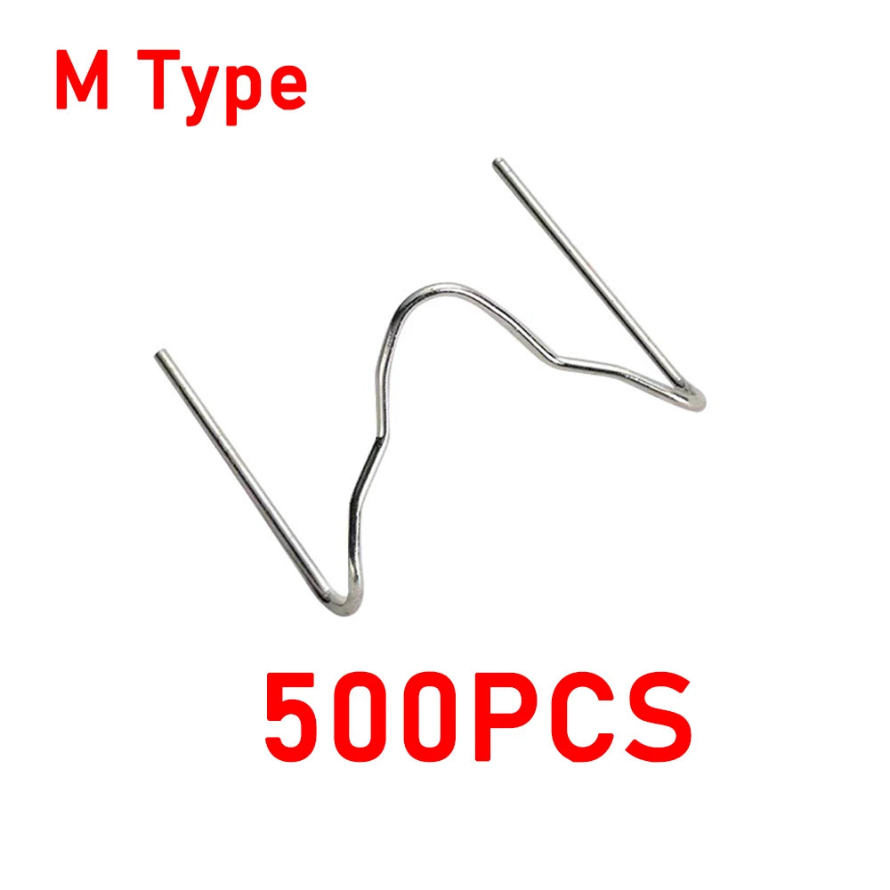 Plastic Welding Staples 1000/500/200/100Pcs 4 Types 0.8mm Welding Nails Plastic Welder Repair Nails Kit