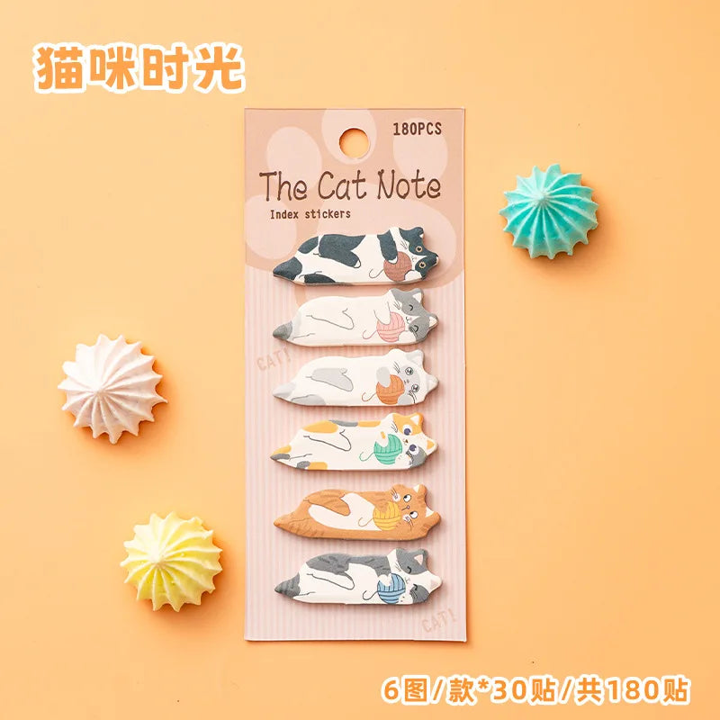 1 Set Stationery DIY Leisure Cat Series Cute Paper Memo Pad Sticker Post Sticky Notes Notepad School Office Supplies