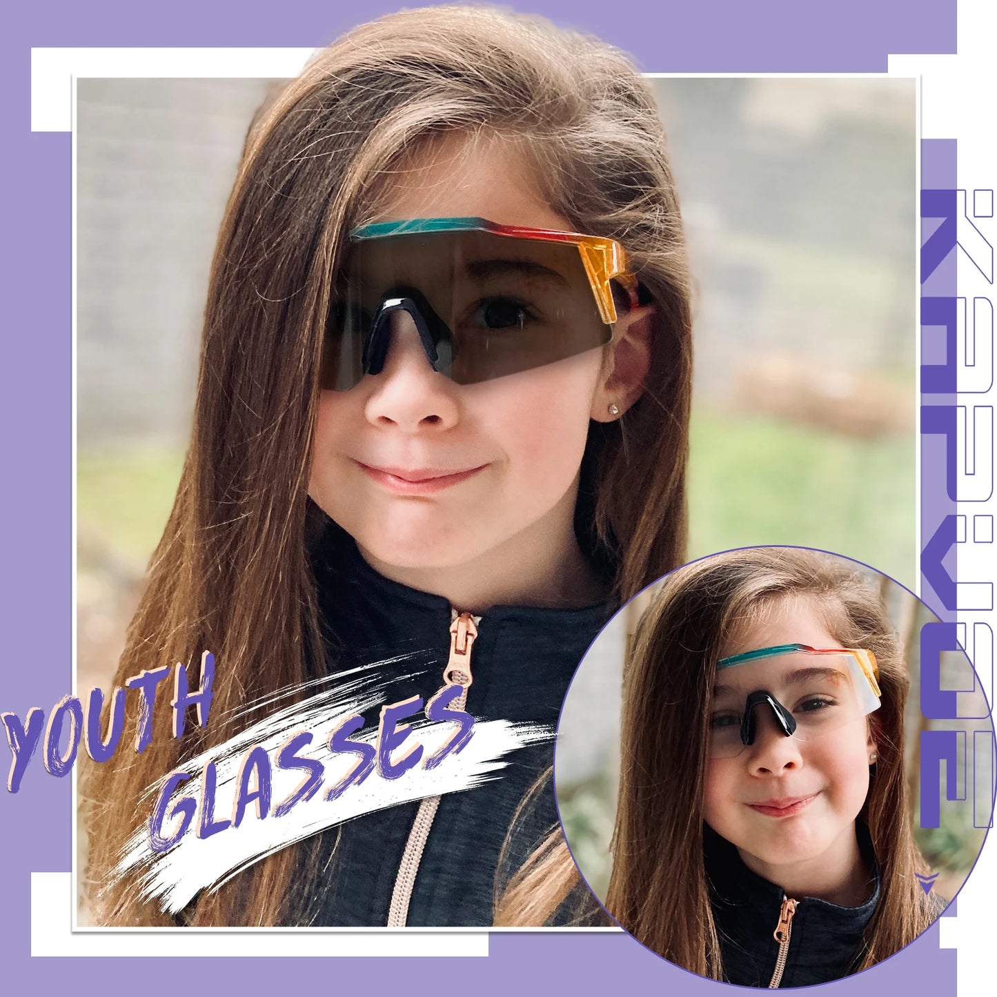 Kapvoe Photochromic Teenager Kids Cycling Sunglasses Sport Bicycle Glasses UV400 Child Goggle Outdoor Boys Girls Running Eyewear