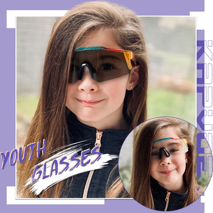 Kapvoe Photochromic Teenager Kids Cycling Sunglasses Sport Bicycle Glasses UV400 Child Goggle Outdoor Boys Girls Running Eyewear