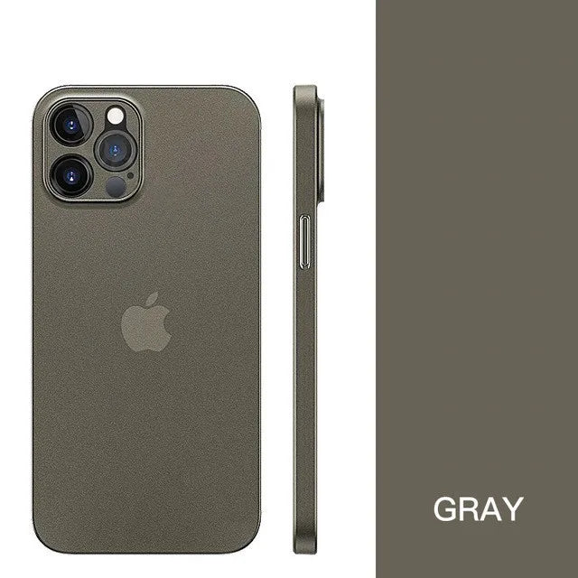 Nueva funda ultrafina mate de PP de 0,2 mm para iPhone 11, 12, 13, 14, 15 Pro, X, XR, Xs Max, 13 mini, 7, 8 Plus, SE 2020, carcasa rígida de PC transparente.