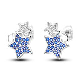 Real 925 Sterling Silver Colorful Dragonfly Butterfly Animal Earrings For Women Exquisite Birthday Anniversary Jewelry Gifts