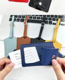 New Airplane Buckle Anti Lost Luggage Tags Thickened Flip Cover Luggage Tag Boarding Pass Suitcase Label Name ID Address Lable