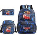 3pcs Disney Pixar Cars Lightning McQueen Students Backpacks Schoolbags Pencil Case Shoulder Bags Boys Girls School Bags Sets