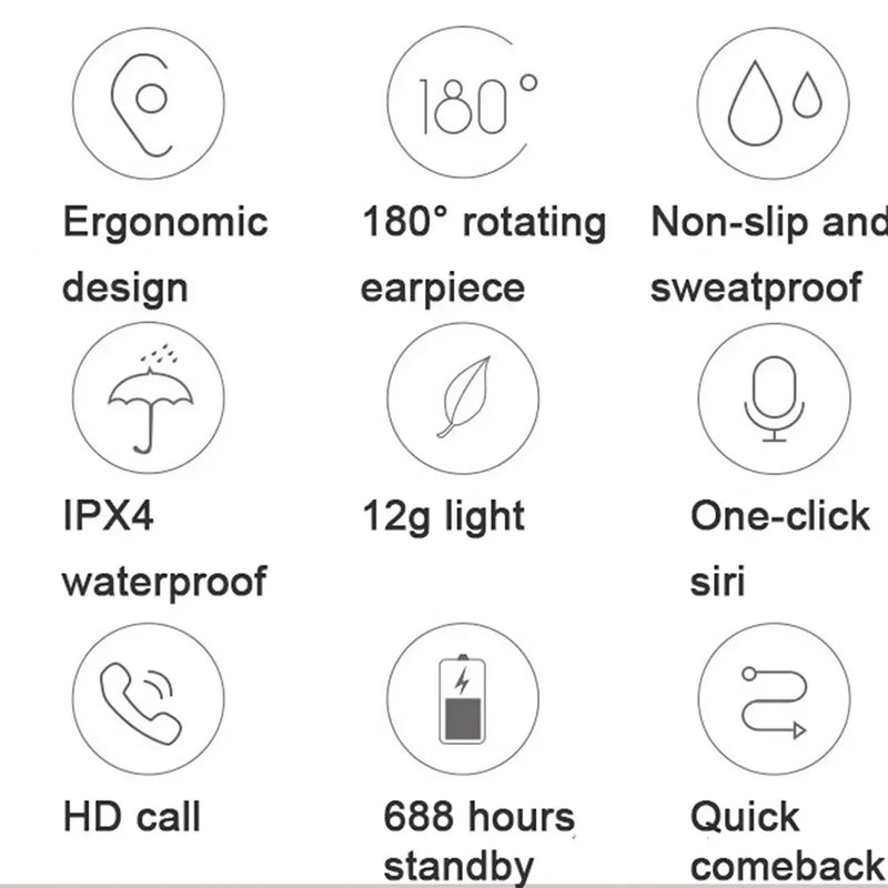 Xiaomi X23 Bluetooth Earphone True Wireless Earbuds EarHook Stereo Sound Headset Waterproof Headset Built-in Mic Gaming Headset