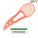 JJYY 3 In 1 Avocado Slicer Shea Corer Butter Fruit Peeler Cutter Pulp Separator Plastic Knife Kitchen Vegetable Tools