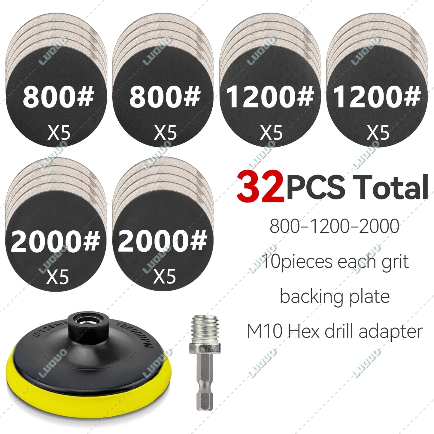 Round Wet Sanding Sheet Dry Polishing Sandpaper For Car Detailing Headlight Restoration Grinder Accessories Sanding Discs Paper
