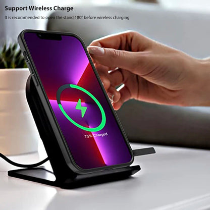 Funda magnética para teléfono móvil con soporte para iPhone 16, 14 Plus, 15, 13 Pro Max, 12 y 11, funda protectora para Apple con soporte