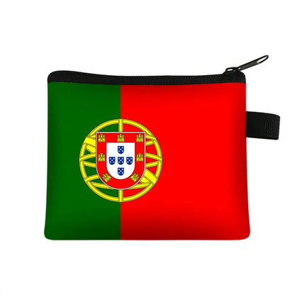 National Flag Print Coin Purses Algeria Spain Haiti Israel Women Wallet Saudi Arabia Men Purse Small Handbag Money Coin Bags