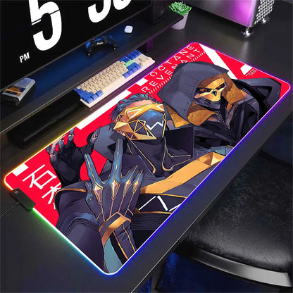 Apex Legend Luminescence Mousepad Desk Protector Anime Accessorie Rgb Mouse Pad Keyboard Computer Gamer Table Backlit Mat Gaming