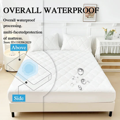 Bedspreads Cover Fitted Bed Sheets Waterproof Mattress Coverlets Elastic Band Protector Pads for Single/Double/King/Queen Bed