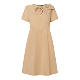 Zanzea-Elegante vestido de festa manga curta feminino, vestido de verão, sólido, escritório, OL, elegante, vestido em linha, casual robe laço